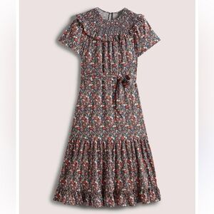 Boden Jersey Smocked Ruffle Dress